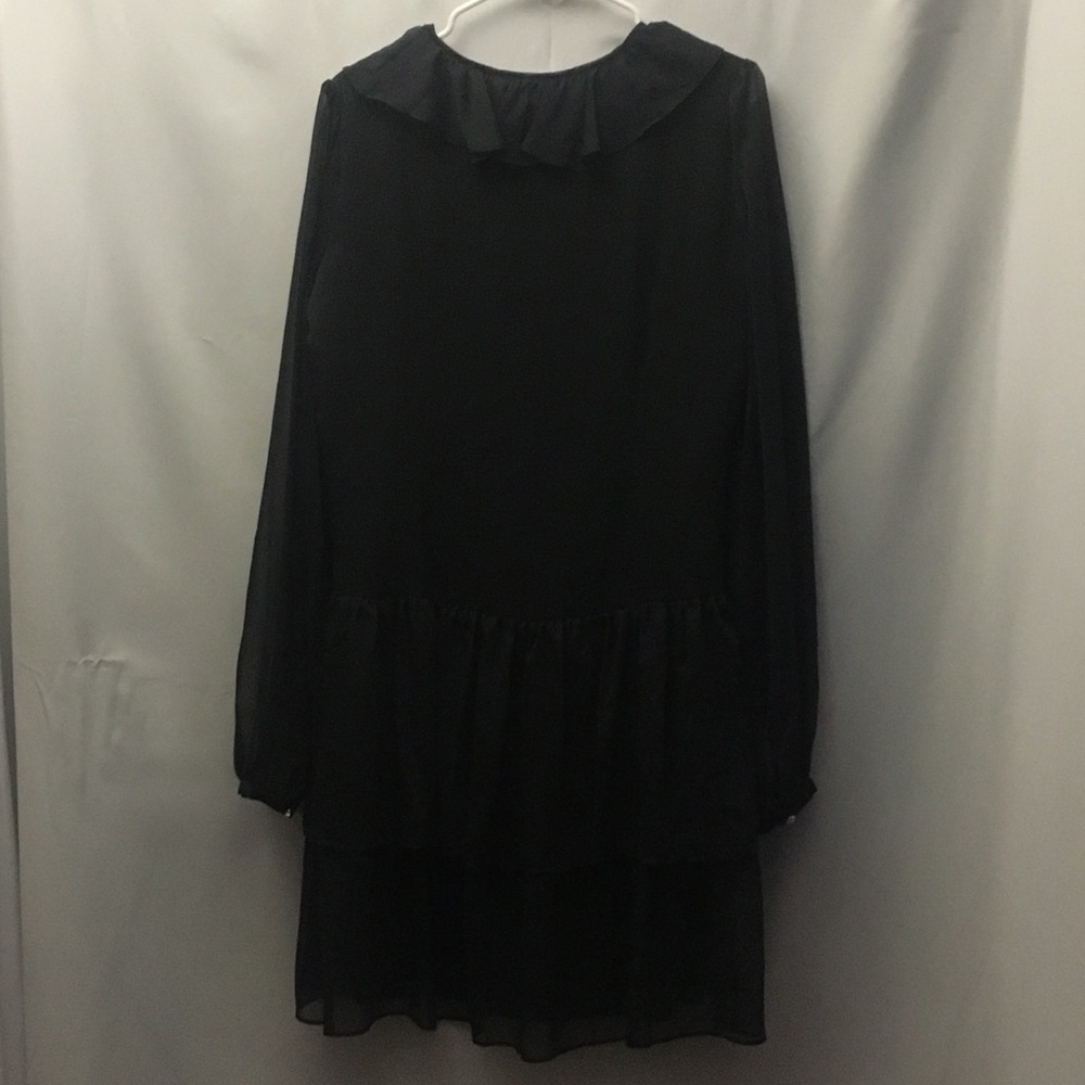 Marchesa Rose Ruffle-front black dress - Picture 2 of 8